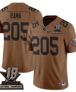 Bama Jersey #205 Alabama Crimson Tide 2026 Military Appreciation All Stitched