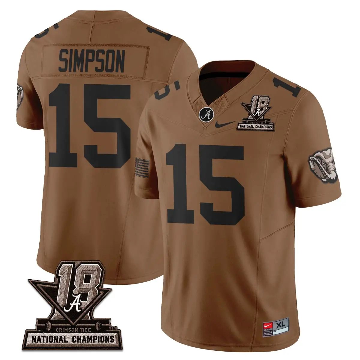 Ty Simpson Jersey #15 Alabama Crimson Tide 2026 Military Appreciation All Stitched - Top Design Fan Ty Simpson Jersey #15 Alabama Crimson Tide 2026 Military Appreciation All Stitched