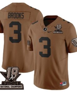 Lotzeir Brooks Jersey #3 Alabama Crimson Tide 2026 Military Appreciation All Stitched